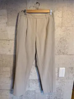 【美品】GU テーパードパンツ Lサイズ グレージュ ウエストゴム