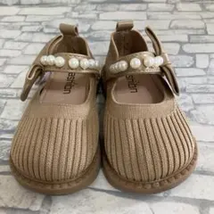 ⭐︎ ベージュ パールリボン フォーマルシューズ