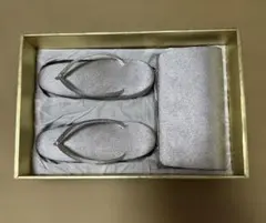 シルバー草履とクラッチバッグセット