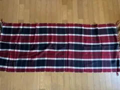 赤と黒のチェック柄　ストール