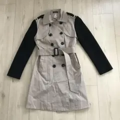 新品　デュラスアンビエント　トレンチコート　異素材　ドッキング　ワンピース