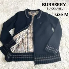 バーバリー✨ブラックレーベル ウールカーディガン ノバチェック M
