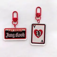 テテ　ｖ　ジョングク　グク　ラスベガス　キーリング　キーホルダーのサムネイル
