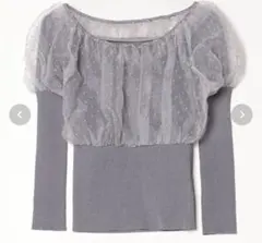 SNIDEL ドット柄 長袖ニット ボートネック ONE SIZE