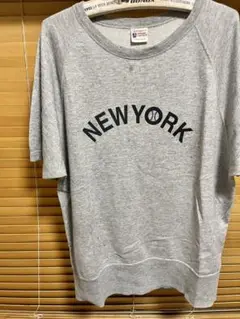 ランタグ　復刻　Champion グレー NEW YORK Tシャツ L
