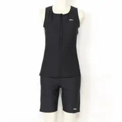 13号 XL 新品 FILA セパレーツ フィットネス水着 黒×白 めくれ防止