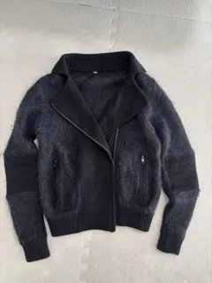 【希少】モヘヤ★ライダース★ニットジャケット