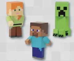 マインクラフト　ミニフィギュア～アレックス・スティーブ・クリーパー～