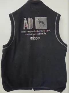 adabat 黒 ヴィンテージ フリースベスト