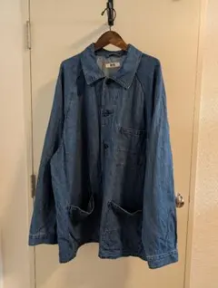 希少 ユニクロ デニム カバー オールジャケット 4XL