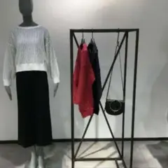 Theory セオリー 22AW メッシュニット 綿 レースセーター 黒 S♡