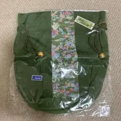和装用バッグ＊センター花柄＊緑＊新品未使用