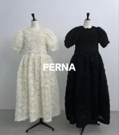 perna ホイップランダムフリルワンピース ブラック M ペルナ - メルカリ