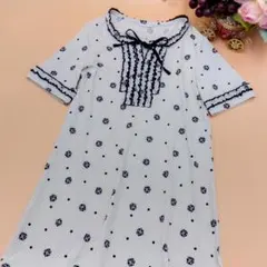 インゲボルグ❤カメリア×水玉 ドットフリル❤半袖チュニック