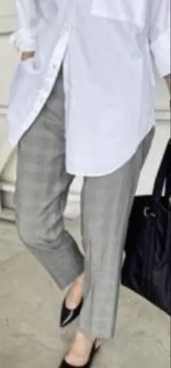 Spick & Span フェイクウールテーパードパンツ