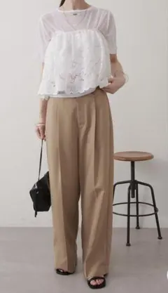 OHGA CROCHET クロシェ フレンチスリーブ レースブラウス - メルカリ