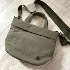 lululemon ルルレモン 2way ショルダーバッグ ナイロン カーキのサムネイル