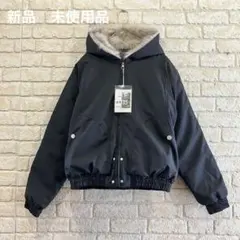 新品　未使用品　レディース　ブラックジャンパー　ファーフード　M