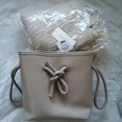 2点セット　ハンドバッグ　2wayニット