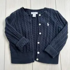 ネイビー ケーブルニット カーディガン　ラルフローレン