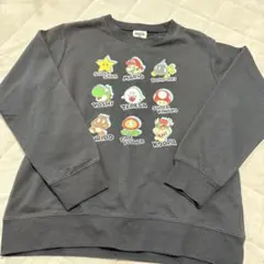 スーパーマリオ トレーナー 150サイズ ダークグレー