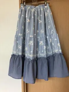 axes femme スカート　花柄　水色　Mサイズのサムネイル