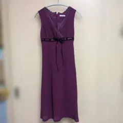 パープル ラップスタイルドレス