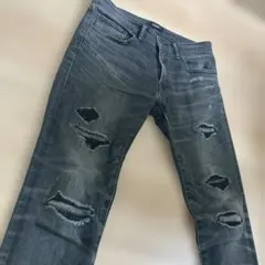 AZUL ブラックダメージスキニーデニム