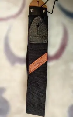 タカミネギターストラップ 黒 ナイロン レザー