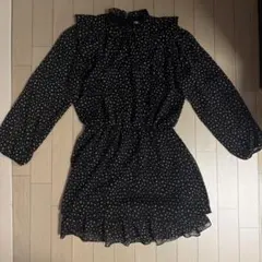 Zara ザラ　ドット　チュニックワンピース　フリル　水玉