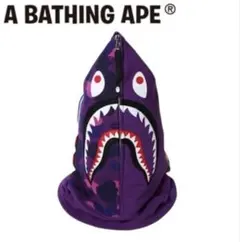 ⭐️正規品⭐️アベイジングエイプ　シャークパーカー　紫 アベイシングエイプ A BATHING APE SHARK FULL ZIP HOODIE