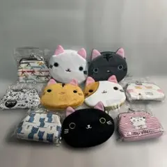 猫デザイン 小銭入れコインケース10点セット