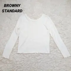 BROWNY STANDARD シャツ ストライプ 裾袖波々