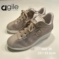 agile RUCOLINE ヒールスニーカー　厚底 23〜23.5cm