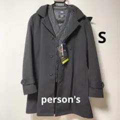 PERSON'S FOR MEN フード、ライナー付コート（S）