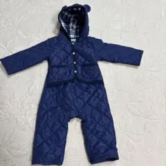 KP ネイビー キルティング アウター フード付き