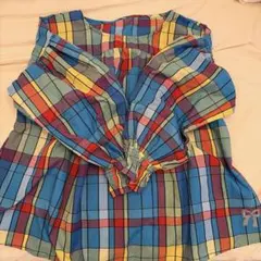 【L】美品PERSON'S パーソンズ カラフルチェック柄 チュニックのサムネイル