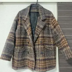GORGE チェック柄 ダブルボタン テーラードコート