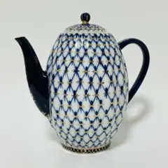 極美品】博山窯 細密金彩幾何学紋様 煎茶器揃え 急須/土瓶＆湯呑5客 