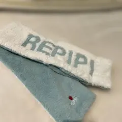 REPIPI 水色 ホワイト マフラー　レピピアルマリオ