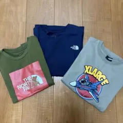 3枚セット　ロンT 長袖Tシャツノースフェイス　エクストララージキッズ140cm