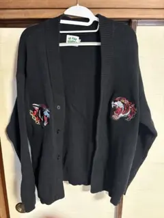AT FAR HEAVEN/カーディガン(厚手)/XL/コットン/BLK/刺繍