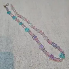 カラフル星形ビーズネックレス