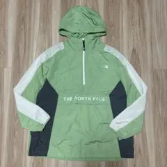 希少色　ライトグリーン　ノースフェイス ナイロンパーカー ハーフジップ2XL
