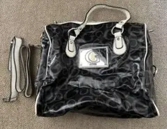 GUESS ショルダーバッグ 黒 花柄内装