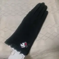 Disney UVカット　手袋 グローブ　ミニーマウス　黒　メッシュ　紫外線対策