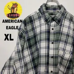 00s usa古着 AMERICANEAGLE ネルシャツ　XL ー