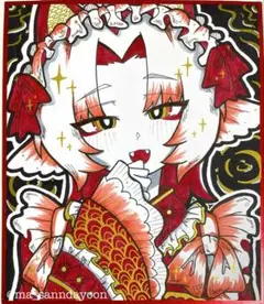 手描き アナログ オリジナル イラスト 小色紙