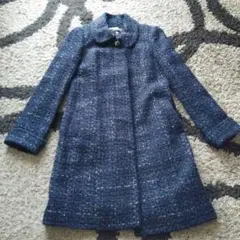 ネイビー　紺　コート　秋冬　ジャスグリッティー　S　7号