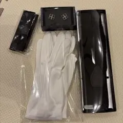 ブライダル 新郎 小物 グローブ カフスボタン サスペンダー アームバンド 黒